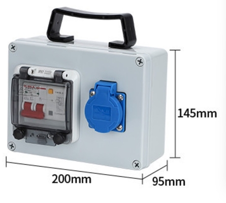 220V 16A মোবাইল আউটডোর ওয়াটারপ্রুফ ইন্ডাস্ট্রিয়াল সকেট বক্স 380V 32A পোর্টেবল পাওয়ার বক্স